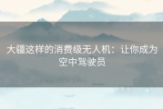 大疆这样的消费级无人机：让你成为空中驾驶员