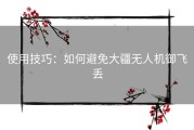 使用技巧：如何避免大疆无人机御飞丢