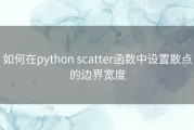 如何在python scatter函数中设置散点的边界宽度