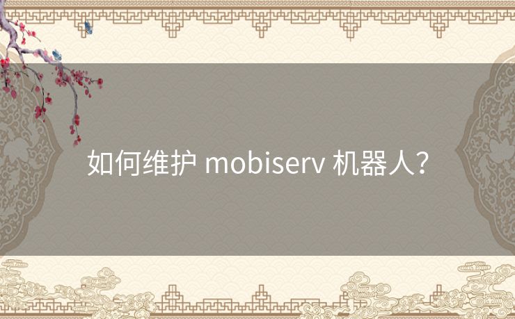 如何维护 mobiserv 机器人？