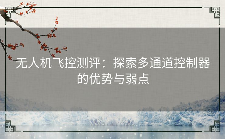 无人机飞控测评：探索多通道控制器的优势与弱点