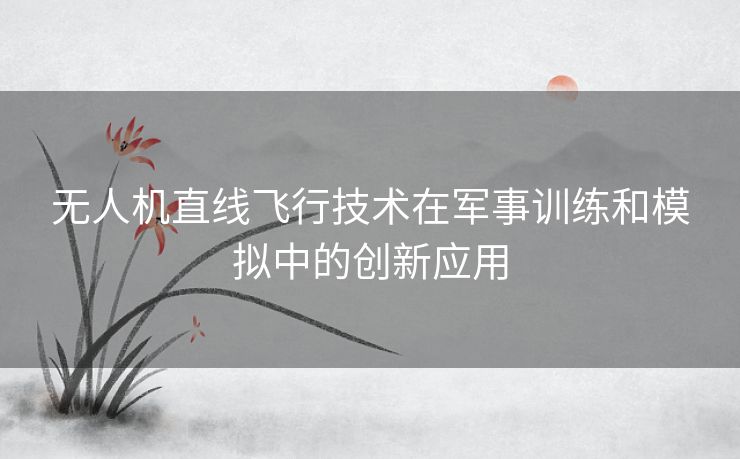 无人机直线飞行技术在军事训练和模拟中的创新应用