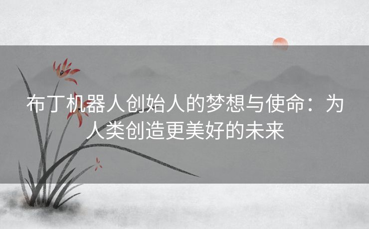 布丁机器人创始人的梦想与使命：为人类创造更美好的未来