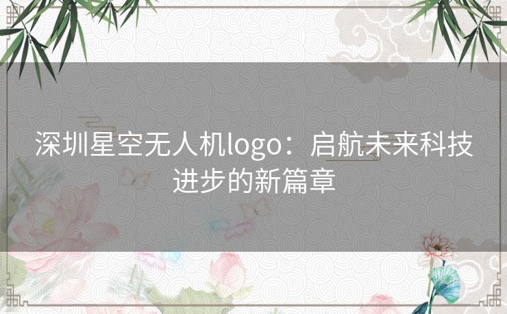 深圳星空无人机logo：启航未来科技进步的新篇章