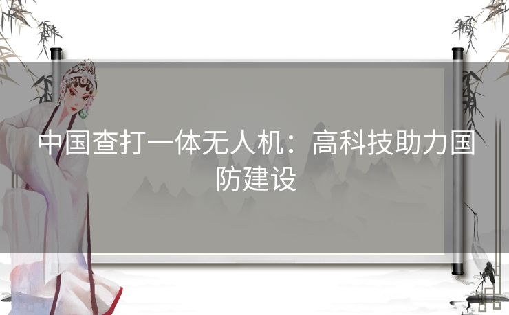 中国查打一体无人机：高科技助力国防建设