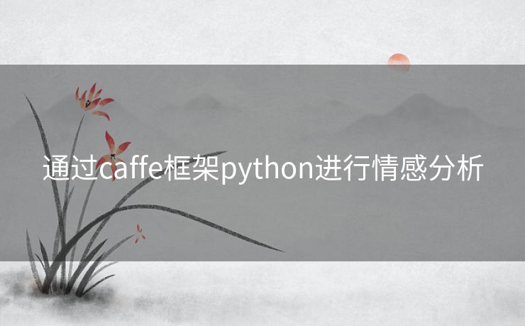 通过caffe框架python进行情感分析