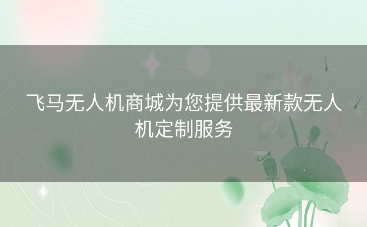 飞马无人机商城为您提供最新款无人机定制服务