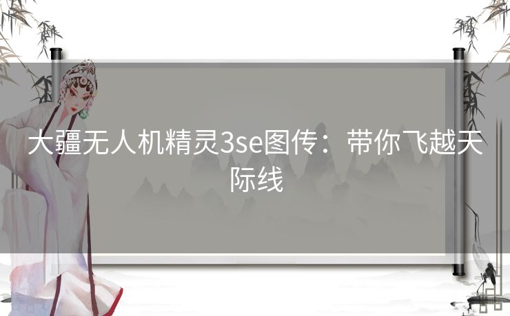 大疆无人机精灵3se图传：带你飞越天际线