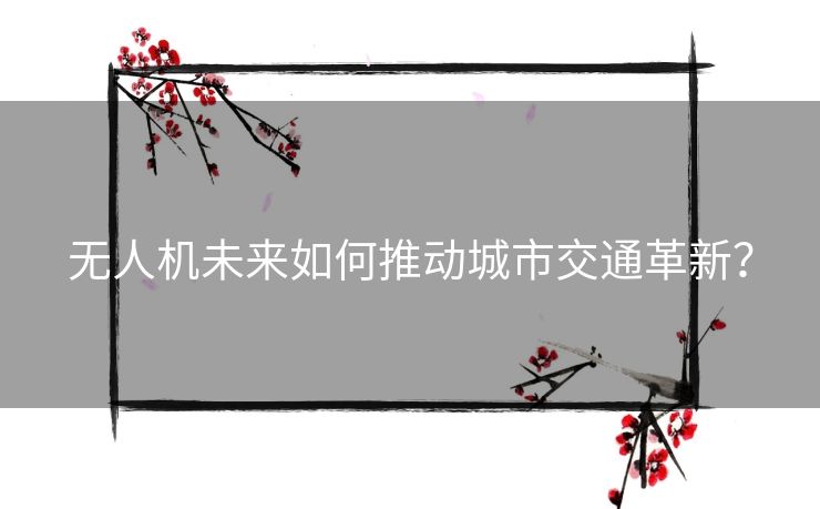 无人机未来如何推动城市交通革新？