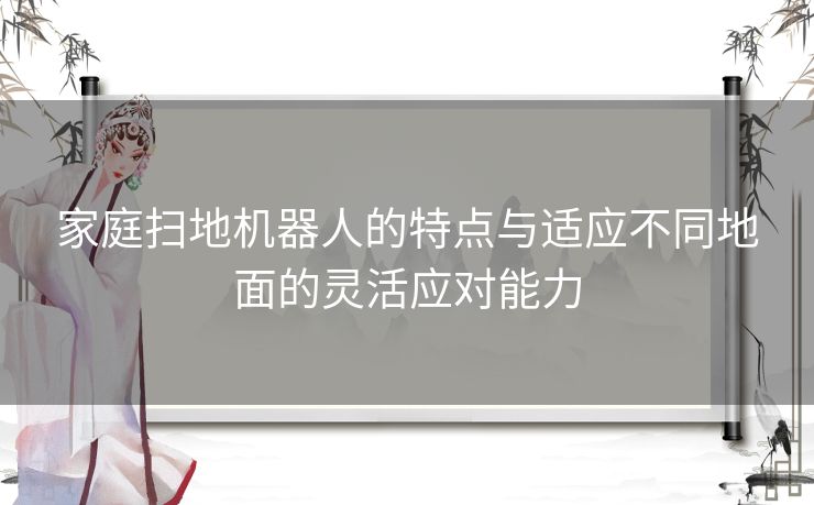 家庭扫地机器人的特点与适应不同地面的灵活应对能力