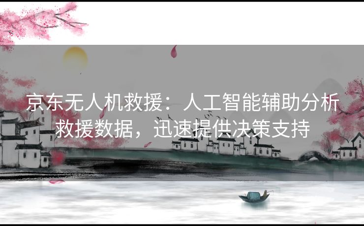 京东无人机救援：人工智能辅助分析救援数据，迅速提供决策支持